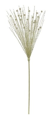 30" Champagne Beads and Faux Spiral Grass Spray