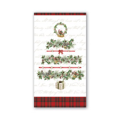 8" x 5" Holiday Garland Guest Towels
