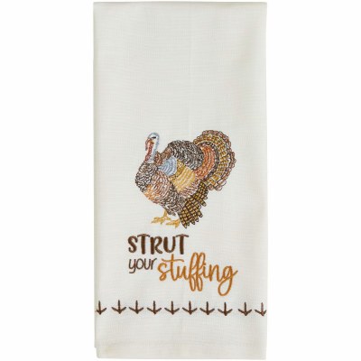 28" x 16" "Strut Your Stuffing" Fall & Thanksgiving Turkey Kitchen Towel
