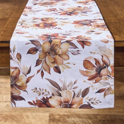 14" x 54" Rustic Blooms Fall & Thanksgiving Table Runner