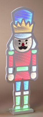 24" LED Blue Hat Nutcracker Infinity Light