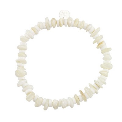White Mother of Pearl and Sea Shell Beads Bracelet