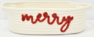 Oval "Merry" Basket by Mud Pie