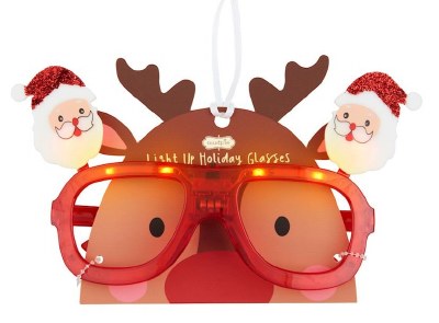 LED Santa Eye Glasses by Mud Pie