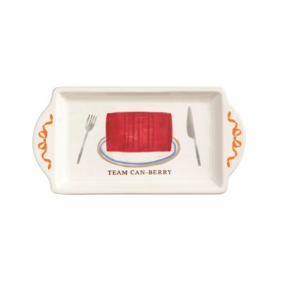 5" x 9" "Team Canberry" Ceramic Fall & Thanksgiving Dish by Mud Pie