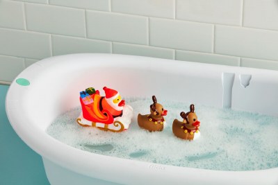 Set of Three Santa and Reinducks Bath Toys by Mud Pie