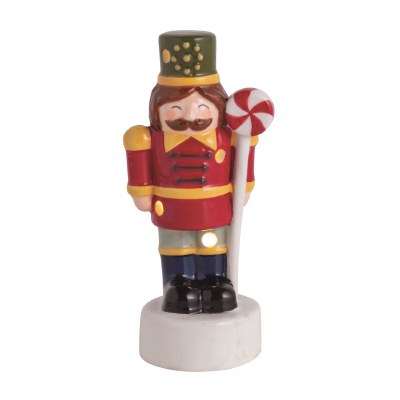 5" LED Ceramic Nutcracker Decorative Dish Sitter by Mud Pie