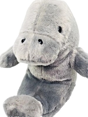 9" Gray Manatee Plush