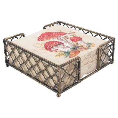 Distressed Bronze Trellis Lunch Napkin Holder
