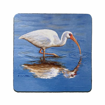 4" Sq Ibis Wading Coastal Coaster