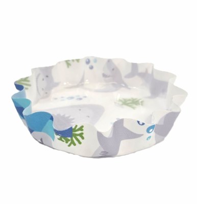 4" Round Shark Scallop Edge Coaster
