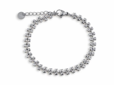 Silver Toned Stainless Steel Daphne Anklet