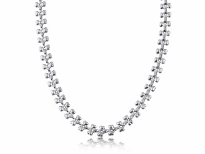 Silver Toned Stainless Steel Daphne Necklace