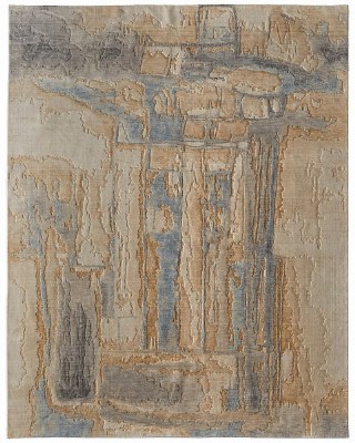 5' x 7.6' Blue and Multicolor Jaxson 39Q0F Rug