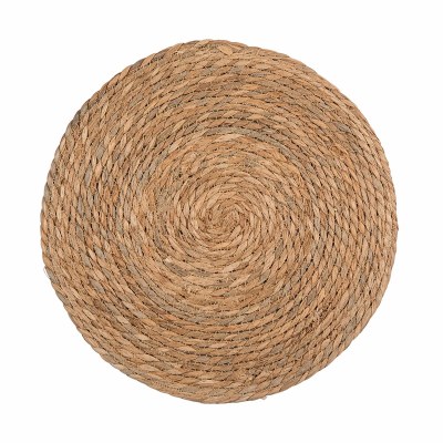 15" Round Dark Natural Seagrass Placemat