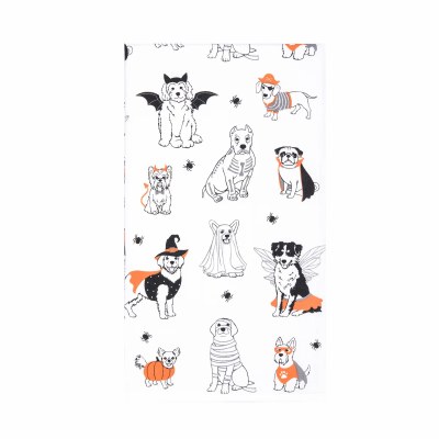 27" x 18" Halloween Dogs Flour Sack Halloween Kitchen Towel