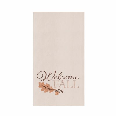 27" x 18" Embroidered "Welcome Fall" Fall & Thanksgiving Kitchen Towel