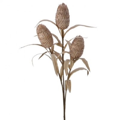 39" Faux Tan Foam Cone Protea Stem
