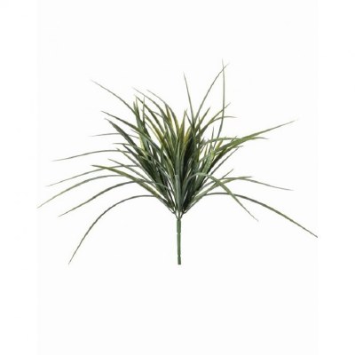 19" Faux Frost Green Grass Bush