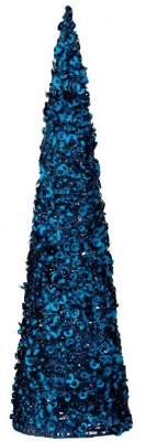 18" Dark Blue Cone Christmas Tree