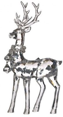 16" Clear Acrylic Reindeer Standing Figurine
