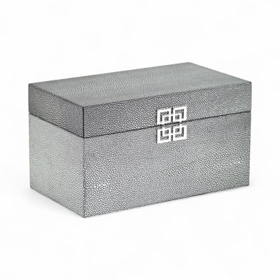 7" x 12" Pewter Decorative box With a Silver Latch