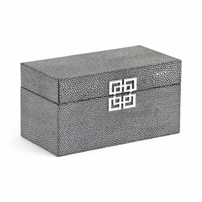 5" x 10" Pewter Decorative box With a Silver Latch