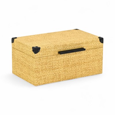 8" x 12" Natural Faux Woven Wicker Decorative Box