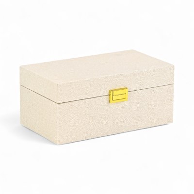 6" x 10" Cream Textured Decorative Box