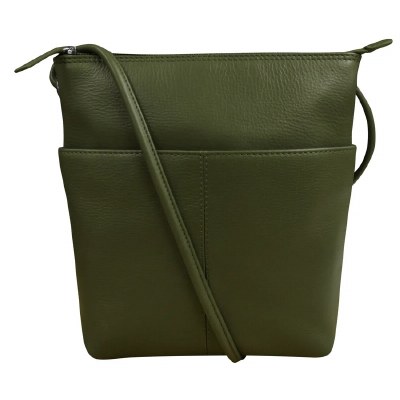 9" x 8" Pesto Green Mini Sac Crossbody Bag