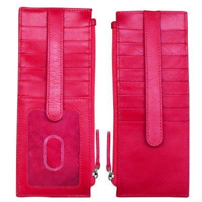 8" Indian Pink Double Credit Card Holder