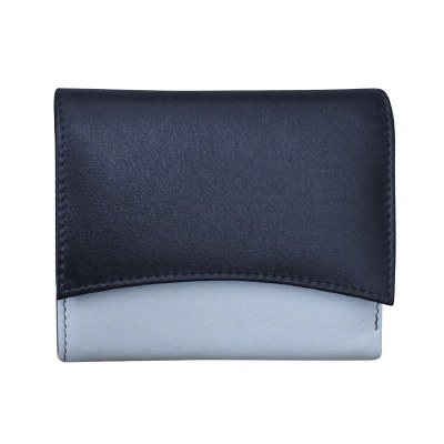 4" x 4" Navy and Chambray Pocket Wallet