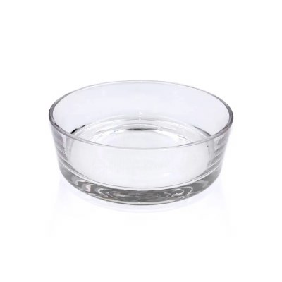 10" Round Clear Glass Low Bowl