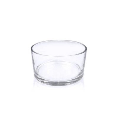 6" Round Clear Glass Low Bowl