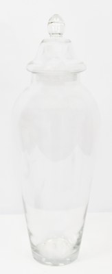 25" Clear Glass Ginger Jar