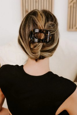 Small Tortoise Flat Round Hair Clip