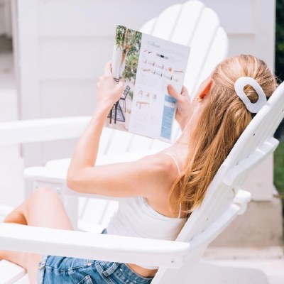 Small White Flat Round Hair Clip