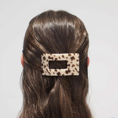 Small Blonde Tortoise Flat Rectangle Hair Clip
