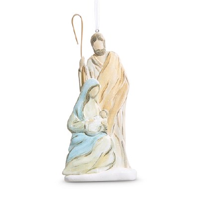 7" Multipastel Holy Family Ornament