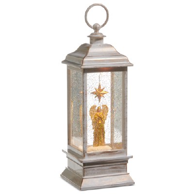12" Gold Angel Glitter Lantern