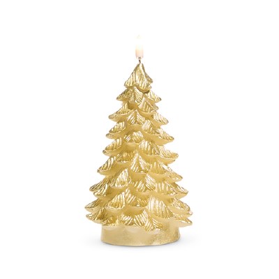 7" LED Gold 3D Wick Christmas Tree