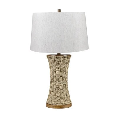 30" Natural Seagrass Column Coastal Table Lamp