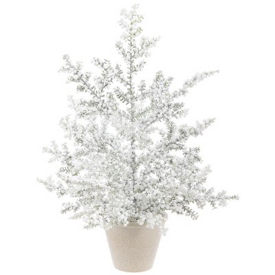 18" Faux Snow Berry Tree in a White Pot