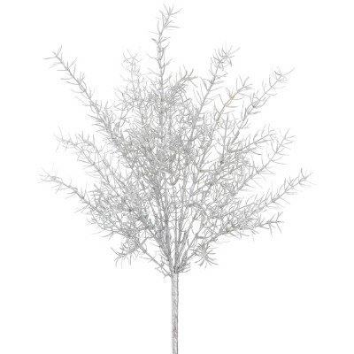 18" Faux Silver Pine Bush