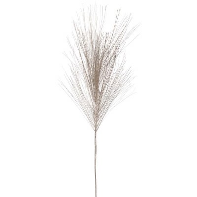 42" Faux Champagne Long Pine Needle Spray