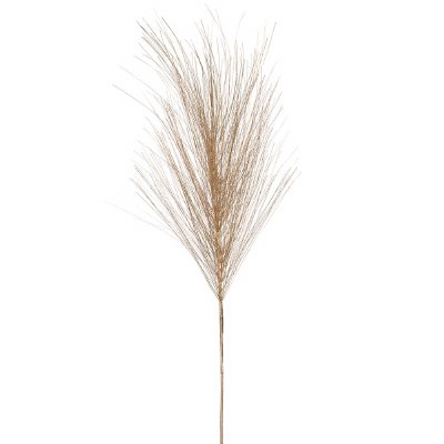 42" Faux Gold Long Pine Needle Spray