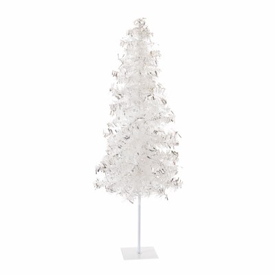 40" Silver Tinsel Christmas Tree