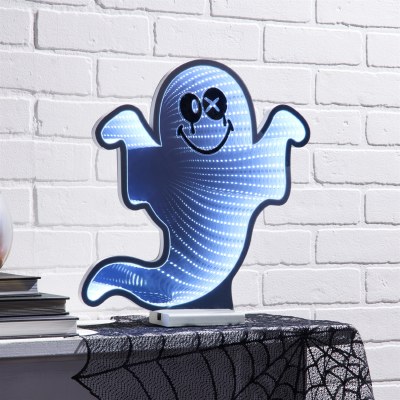 16" LED Smiley Ghost Halloween Infinity Light