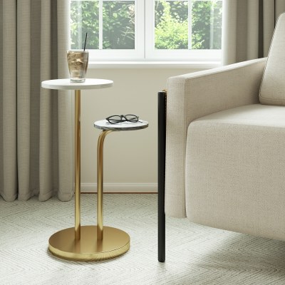 13" Round Two Top End Table