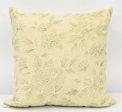 18" Sq Natural Dandelion Decorative Botanical Pillow
